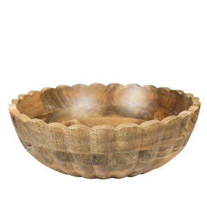 Ensemble de bassines de service en bois au design marin – Saladier rustique en bois de style côtier avec poignées en acier inoxydable - Product Image 4