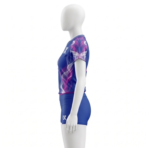 Ensemble d'uniformes de volley-ball personnalisés pour hommes, maillot sublimé à col en V et short en spandex de 3,5 pouces, kit d'équipe avec nom et numéro, extensible dans les 4 sens - Product Image 3