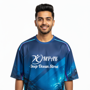 T-shirt surdimensionné tendance urbaine pour homme, vêtements décontractés de style streetwear - Product Image 1