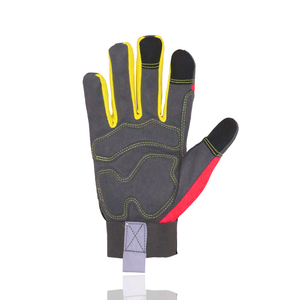 Gants de mécanicien de haute qualité en gros pour la protection des paumes et des mains, gants de mécanicien en cuir avec embouts de doigts, gants de sécurité - Product Image 4