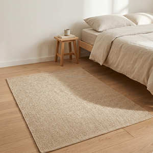 Flat Weave Cotton Area Rug Beige Tone With Fringe Living Room Non Slip Rug 8x10 Decorative Farmhouse Rug Geometric Design <b>Mat</b> - Product Image 4