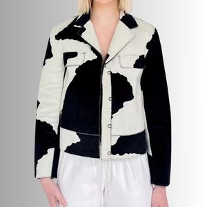 Chaqueta de Cuero Estilo Vaquera para Mujer, Personalizable, de Invierno, con Forro de Pana y Acolchado, de Cuero Genuino - Product Image 1