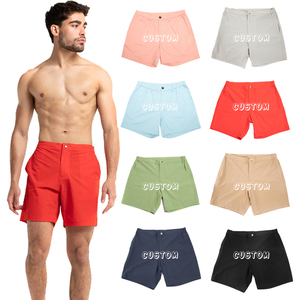 Shorts de Playa para Hombre, Cintura Media Elástica, con Bolsillos, Secado Rápido, 100% Poliéster, Decoración Floral, Traje de Baño - Product Image 1