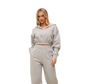 Sweat-shirt en molleton à manches longues pour femmes avec logo personnalisé-Sweat de style streetwear pour l'entraînement - Product Image 1