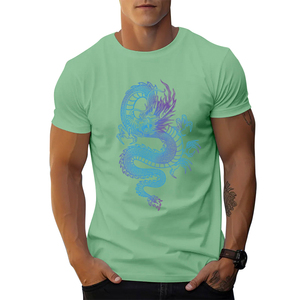 Nouveauté 2025 – T-shirts pour hommes à manches courtes, style chinois, en maille de soie/coton, respirants, écologiques, à motif uni ou lettres - Product Image 6