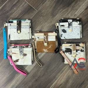 New Arrival Handcrafted Real Cowhide Leather Coin <b>Purse</b> for Women With Wristlet Western ATM Card Holder Clutch for Multi Use - Product Image 1