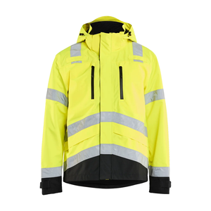 เสื้อแจ็คเก็ตทำงานแบบสั่งตัดสำหรับผู้ชาย แขนยาว ผ้า softshell กันน้ำ มองเห็นได้ชัดเจน มีซิป สะท้อนแสงเพื่อความปลอดภัย - Product Image 1