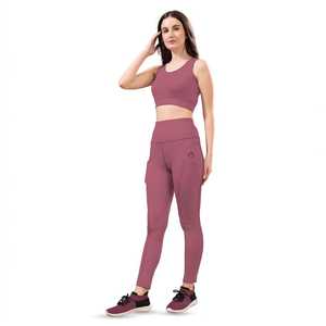 Leggings de yoga décontractés taille haute pour femmes, moulants, en Spandex/Nylon/Coton brossé, longueur cheville, effet push-up, pour le fitness - Product Image 3