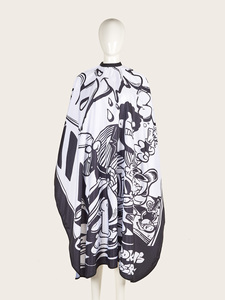 ผ้าคลุมตัดผมกันน้ำแบบกำหนดเองได้ พร้อมตะขอเกี่ยว สำหรับช่างตัดผมมืออาชีพ ใช้ในร้านเสริมสวย - Product Image 3