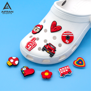 AIFRAN Vente en gros Breloques personnalisées 2D 3D en PVC pour chaussures, motif animal rouge, accessoires pour sabots et baskets, en vrac - Product Image 3