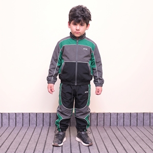 Ensemble de survêtement rétro années 90 colorblock - Coupe-vent avec passepoil contrastant pour jogging - Vente en gros - Product Image 3