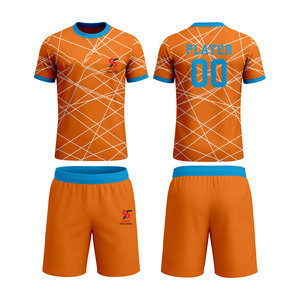ชุดเสื้อฟุตบอลทีมแบบกำหนดเอง ชุดยูนิฟอร์มฟุตบอลแขนสั้นระดับมืออาชีพ ผ้าเนื้อเบา ระบายความชื้นได้ดี ชุดกีฬา - Product Image 4