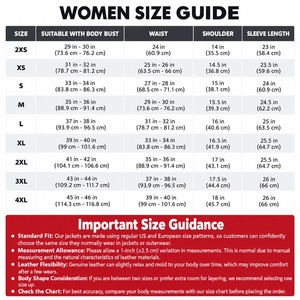Blouson en cuir oversize noir et rouge pour femme – Style moto vintage, cuir véritable, manteau streetwear tendance - Product Image 3