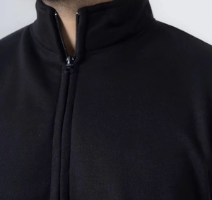 Survêtement noir pour homme, manches longues, color block, style sportif, col montant, fermeture éclair, poches latérales, séchage rapide, coupe classique - Product Image 3