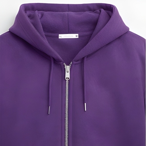 Sudadera con capucha de lujo personalizada de polialgodón con cremallera, 280 GSM, corte holgado extragrande, gruesa y cálida, estilo urbano, unisex, proveedor al por mayor - Product Image 5