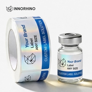 Étiquette personnalisée autocollante imperméable holographique irisée nacrée métallique pour flacon de peptide de 3 à 10 ml et stylo, impression OEM/ODM - Product Image 4