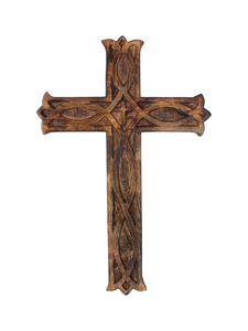 Croix murale en bois, décoration religieuse chrétienne, croix en bois faite à la main, décoration murale, décoration de la salle de prière, décoration de la maison - Product Image 1