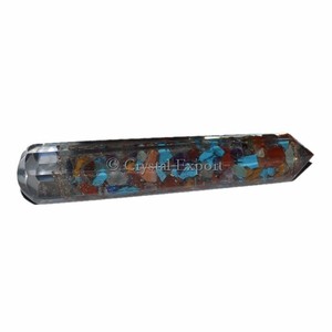 ไม้เท้านวดทัวร์มาลีนสีดำแบบเรียบสำหรับคริสตัลหินเรกิแร่หินหยก - Product Image 2