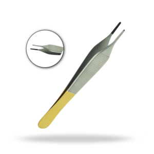 Adson TC Pince à pansements chirurgicale en carbure de tungstène, délicate, lisse, taille standard - Product Image 1