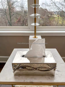 Boîte de distribution de mouchoirs de mariage réutilisable de haute qualité Boîte de mouchoirs de luxe antique Boîte de rangement de serviettes à des prix attractifs - Product Image 6