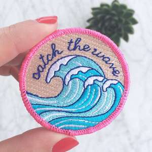 Eco Friendly Embroidery Patch <b>Iron</b> <b>On</b> Embroidered Badge Twill Fabric Patches for Clothing Hats Bags Wholesale Heat Transfer - Product Image 1
