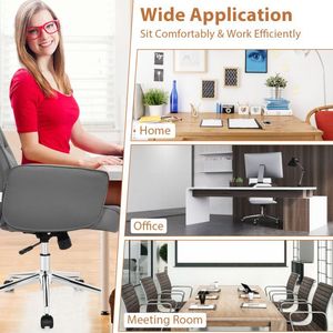 Sedia da Ufficio Moderna in Pelle PU con Rotazione e Braccioli Regolabili per Casa o Tempo Libero - Product Image 6