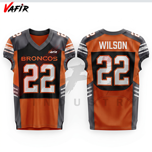 Customizable Men's Adult American Football Uniform Breathable Plus Size Polyester/Cotton Jersey Team <b>Player</b> Name Sublimation - Product Image 4