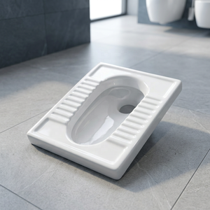 Eastern Medium Deep White <b>Ceramic</b> Squatting <b>Pan</b> Orissa WC Toilet Floor Mount Sanitary Ware Factory Export - Product Image 4