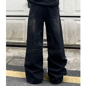 Nouveau design, jeans baggy pour hommes, meilleur prix, jeans baggy pour hommes pour streetwear adulte, pantalons pour hommes - Product Image 5