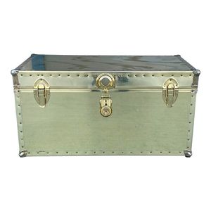 Premium Heavy Duty Metal Storage Trunk with Lockable Lid for Home Office Travel and Industrial Organization - Product Image 1