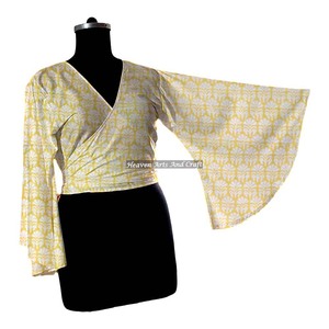 Top Elegante de Algodón Personalizado para Mujer, Verano 2026, Ropa de Playa, Fabricantes de Tops con Estampado a Mano para Primavera - Product Image 1