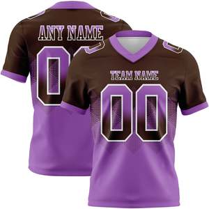 เสื้อฟุตบอลอเมริกันสีขาวขายดีที่สุด ผลิตจากโพลีเอสเตอร์ 100% ผ้าตาข่ายแบบ Bird Eye คอวี  รับสกรีนโลโก้ ชื่อทีม หมายเลขผู้เล่น ไซส์ XS-7XL รับผลิตแบบ OEM - Product Image 1