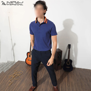 For Wholesale Rate OEM ODM Service New Summer Men Wear Solid Color Short Sleeve <b>Classic</b> Comfortable V Neck Stylish Polo Shirts - Product Image 5