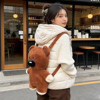 Sac à dos en peluche pour enfants - Ours en peluche - Design personnalisé - Matière polyester - Cadeau d'anniversaire - Fonction anti-stress