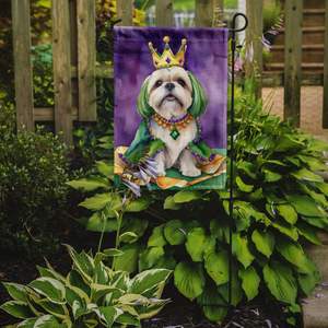 Lhassa Apso King Mardi Gras Multicolore Jardin Drapeau Boîte Aux Lettres Bannière Décorative de Cour pour Patio Oeuvre et Parterres de Fleurs - Product Image 2
