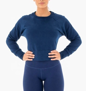 Sudadera Gris de Cuello Redondo para Mujer, Corte Regular, 100% Algodón Tejido, Color Sólido, Transpirable, para Otoño - Product Image 6