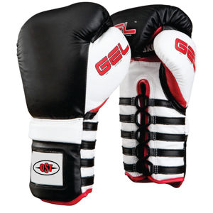 Venta al por mayor profesional QST guantes de competición con empuñaduras Durable MMA con cordones guantes ganadores logotipo personalizado servicio OEM ODM - Product Image 3