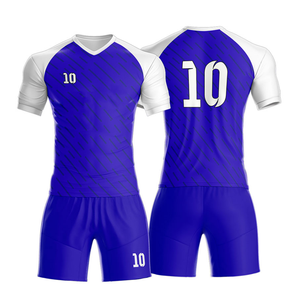 Nouvelles tenues de football personnalisées par sublimation pour équipes, design professionnel, 100% polyester respirant, séchage rapide, t-shirts à col en V - Product Image 3