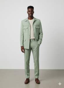 Traje DE BODA africano de calidad superior Venta caliente Slim Fit Turn down Wedding Safari Suit para hombres con bolsillos con solapa de La India - Product Image 3