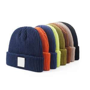 Bonnet unisexe chaud et doux en coton et laine tricoté, ajustable, extensible, confortable, léger, respirant, décontracté, pour l'extérieur - Product Image 4