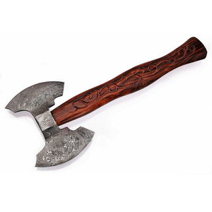 Hache Viking OEM de qualité supérieure, forgée à la main en acier à haute teneur en carbone, prête à l'emploi tactique et extérieur, pour la coupe du bois, personnalisable - Product Image 4