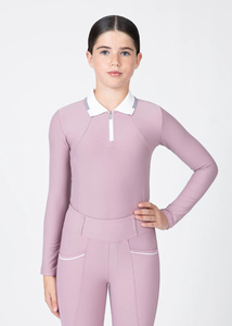 Chemise de base pour l'équitation pour enfants, tissu extensible doux, coupe élégante pour l'équitation, confortable, de haute qualité, couches de base pour l'équitation - Product Image 6