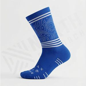 Durable Crew Running <b>Socks</b> Moisture Wicking Merino Wool Sports Four Seasons Athletic Breathable Outdoor Hiking Customized Color - Product Image 3