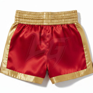 Shorts de combat Muay Thai sur mesure, style nouveau, couleur unie, satin/polyester, séchage rapide, respirant, fabriqué au Pakistan pour hommes - Product Image 3