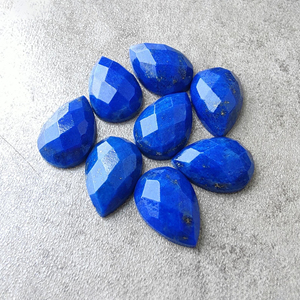 Pierre précieuse de qualité AAA+ en lapis-lazuli, taille carrée, forme poire, calibrée, pour la fabrication de bijoux - Product Image 1