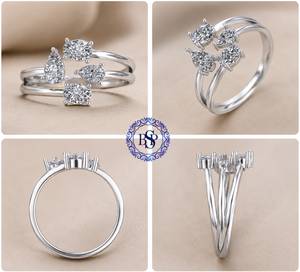Moissanite Oval Cut <b>Solitaire</b> Engagement <b>Ring</b> Rhodium Plated <b>Silver</b> Band Romantic Wedding Jewelry - Product Image 3