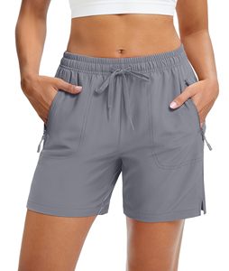 Women's High <b>Waist</b> Quick Dry Athletic Shorts With Pockets Drawstring Closure Solid Workout Running Sporty Fit Regular Style - Product Image 1
