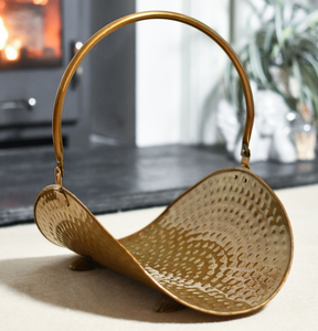 Eco Friendly Brass Fireplace <b>Log</b> Holder Best Quality New Arrival Fire Wood <b>Log</b> Holder - Product Image 1