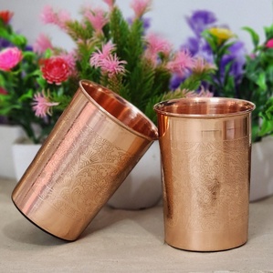 engraved logo copper <b>wine</b> glass custom logo copper <b>goblet</b> branding copper drinkware promotional - Product Image 2