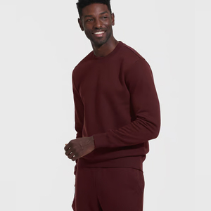 Sudadera de cuello redondo de felpa francesa de 400 g/m² de algodón sin cepillar de alta densidad al por mayor - Product Image 4